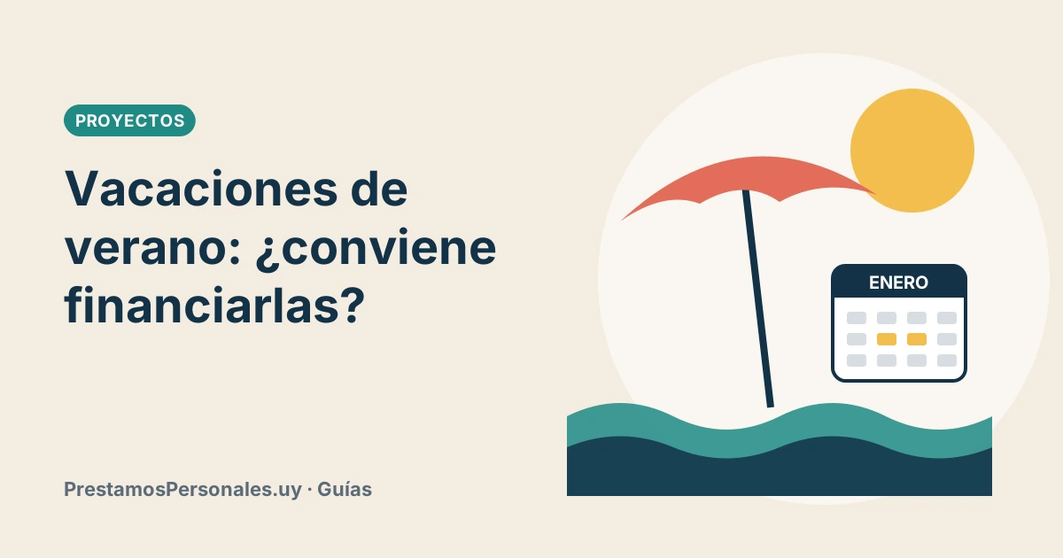 Sombrilla, sol y un calendario de enero junto al mar